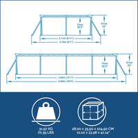 Bestway - Steel Pro piscina desmontable rectangular (400 x 211 x 81 cm)