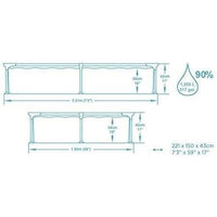Bestway – Steel Pro piscina desmontable rectangular (221 × 150 × 43 cm)