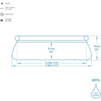 Bestway - Piscina hinchable Fast Set 366 x 76 cm redonda azul
