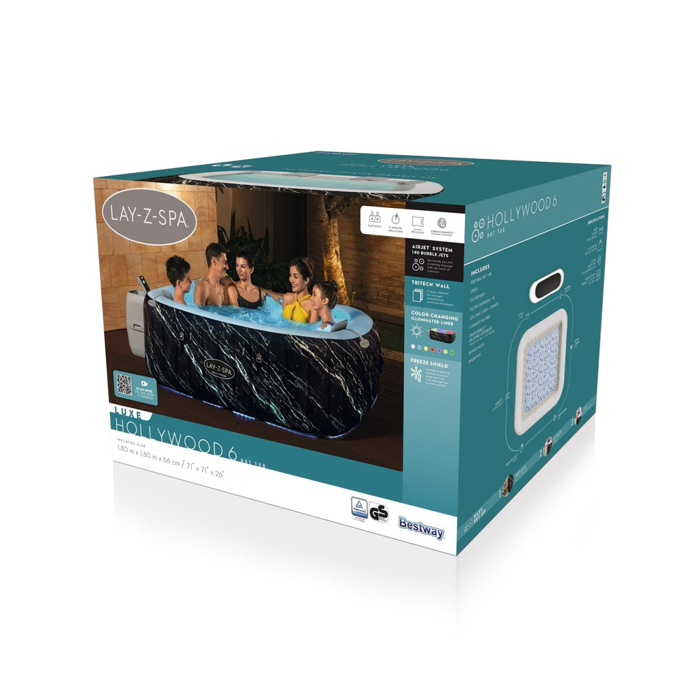 Bestway - Spa hinchable Lay Z Spa Hollywood AirJet 6 personas