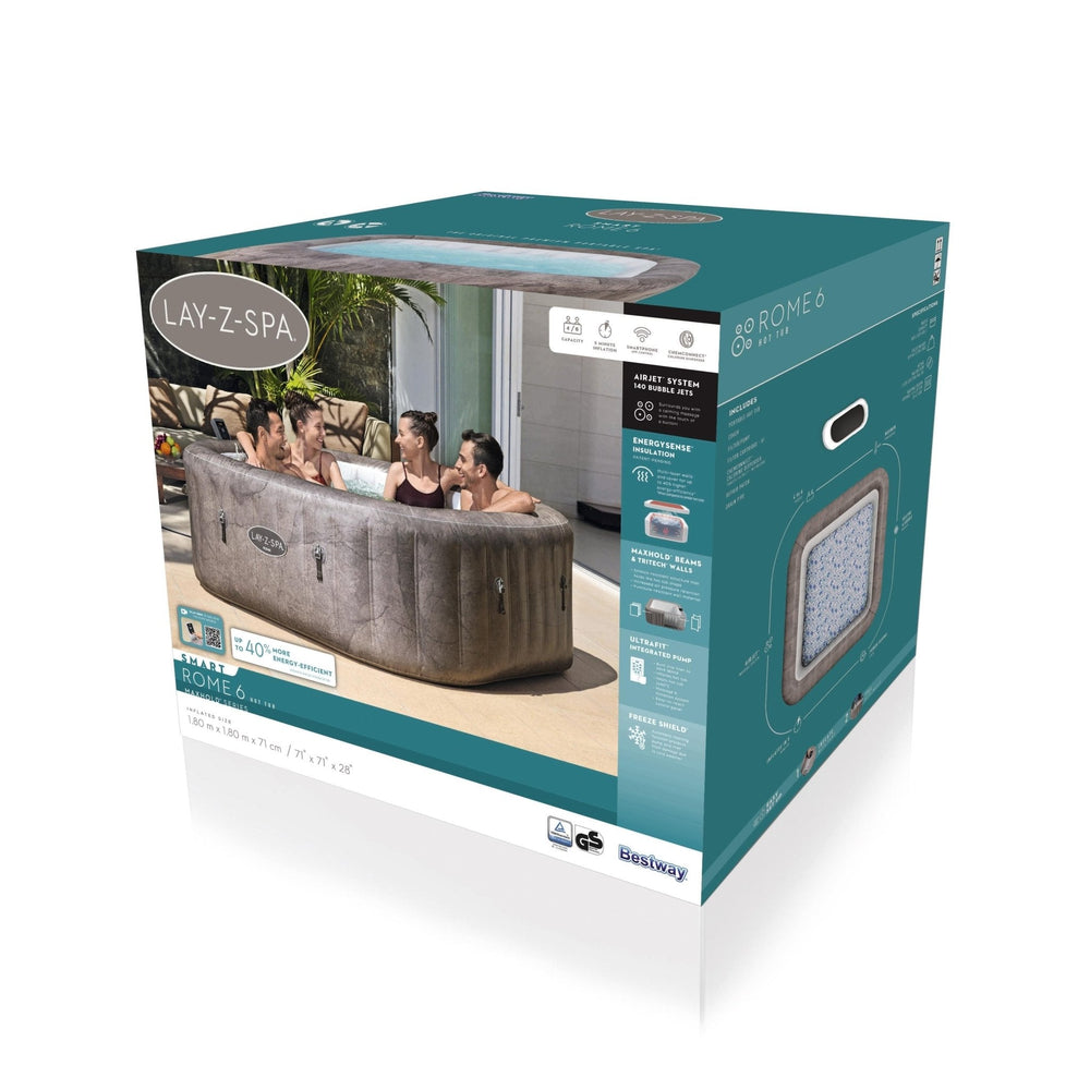 Bestway - Spa hinchable Lay Z Spa Rome Smart AirJet UltraFit 6 personas