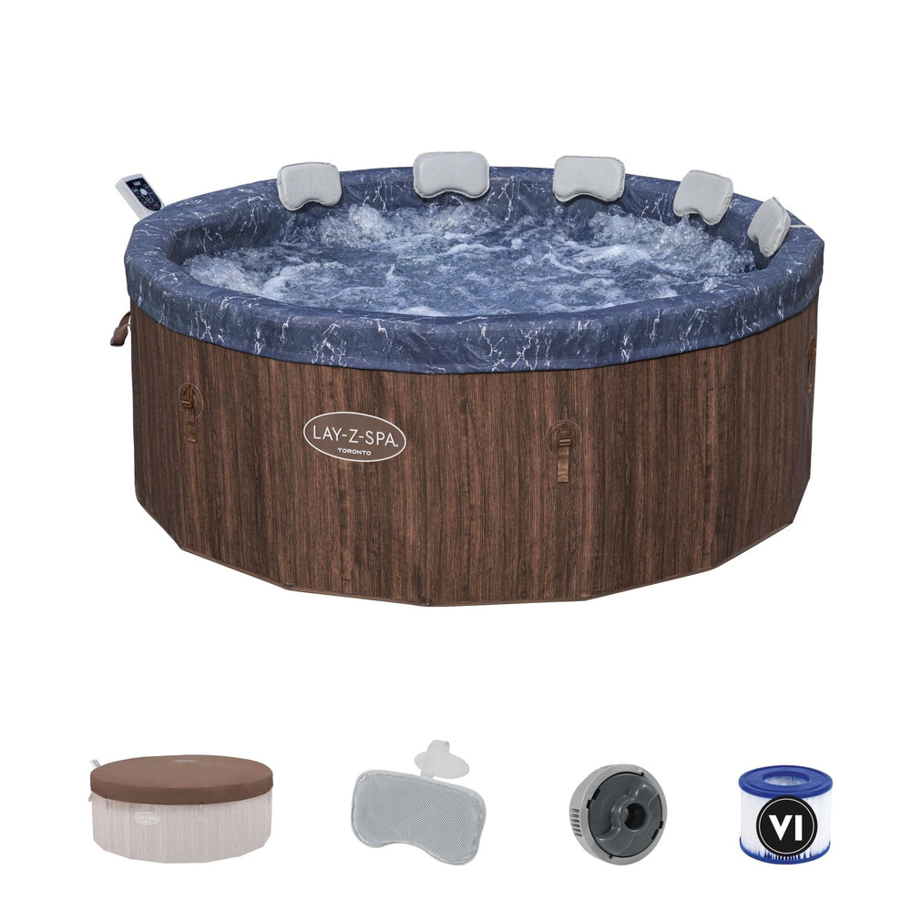 Bestway - Spa hinchable Lay Z Spa Toronto 1,90 m x 70 cm redondo rojo profundo