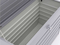 Biohort –  Arcón de metal para exterior plata metálica