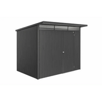 Biohort – AvantGarde Eco Caseta metálica de jardín con techo en atril Gris oscuro metálico