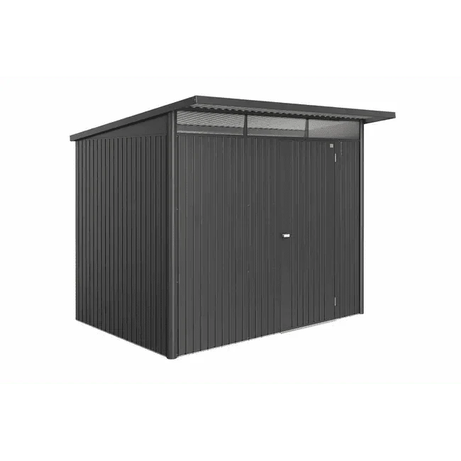 Biohort – AvantGarde Eco Caseta metálica de jardín con techo en atril Gris oscuro metálico