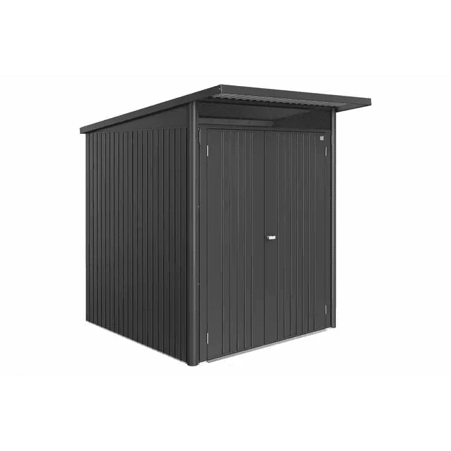 Biohort – AvantGarde Eco Caseta metálica de jardín con techo en atril Gris oscuro metálico