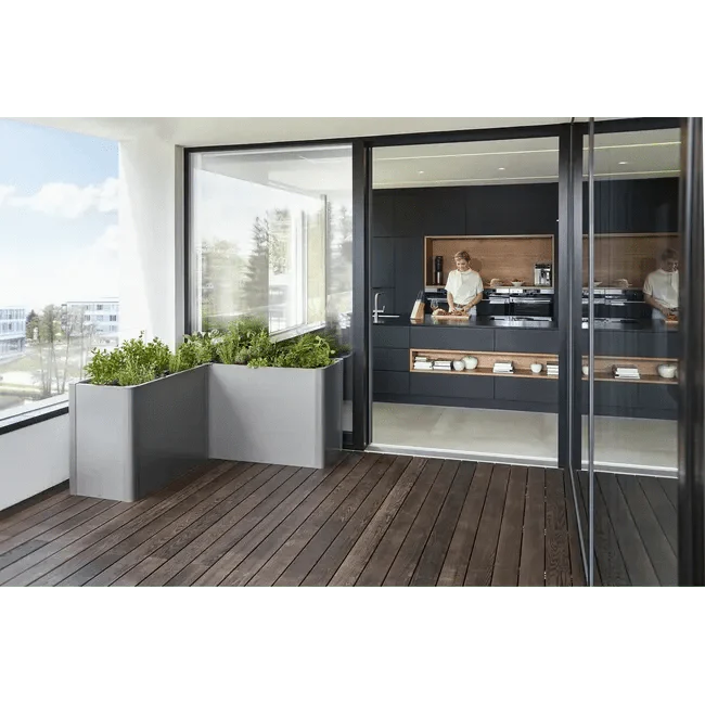 Biohort – Belvedere sistema elevado de cajas de cultivo de metal en Gris oscuro metálico