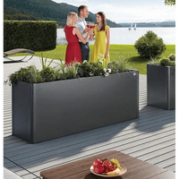 Biohort – Belvedere sistema elevado de cajas de cultivo de metal en Gris oscuro metálico