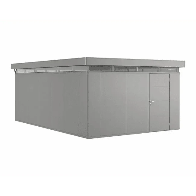 Biohort – CasaNova pérgola de diseño con paredes aislantes Gris cuarzo metálico