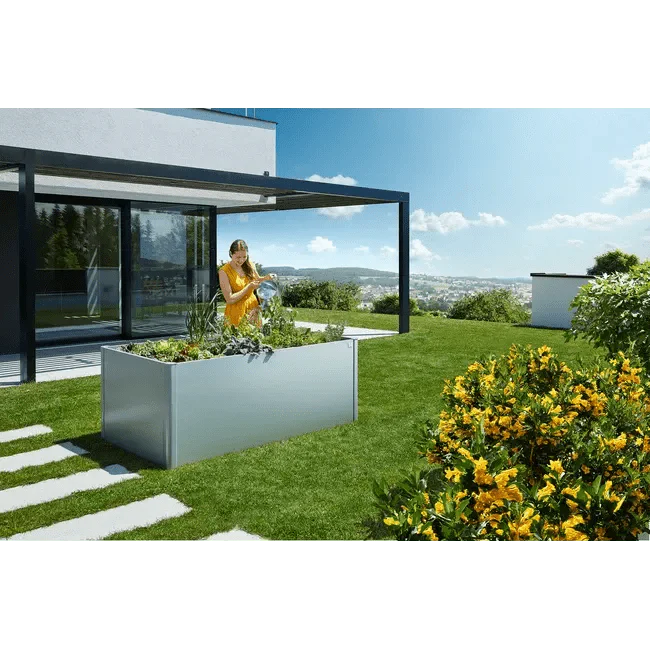Biohort – Huerto urbano elevado de metal Gris oscuro metálico