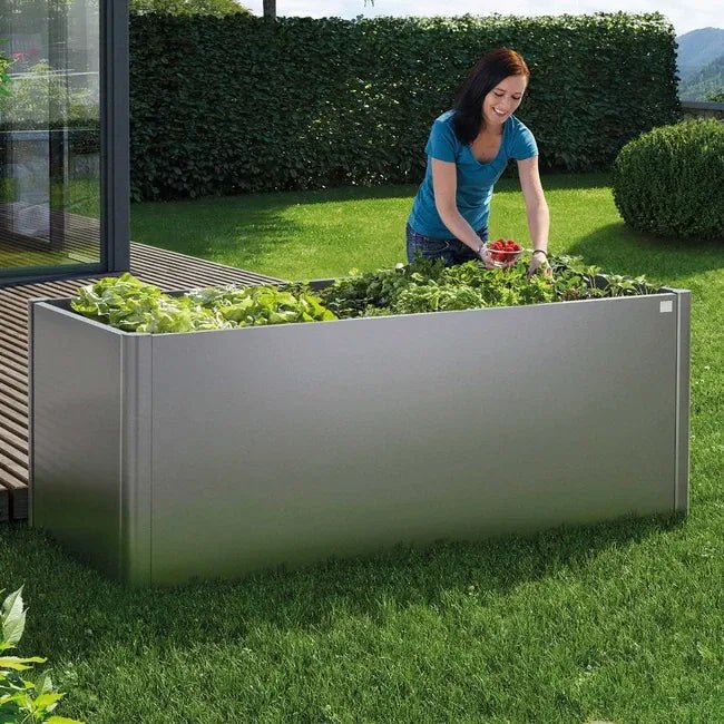 Biohort – Huerto urbano elevado de metal Gris oscuro metálico
