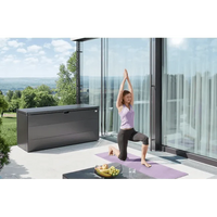 Biohort – StyleBox baúl metálico de diseño para exterior Gris cuarzo metálico