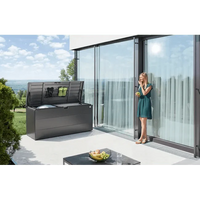 Biohort – StyleBox baúl metálico de diseño para exterior Gris oscuro metálico