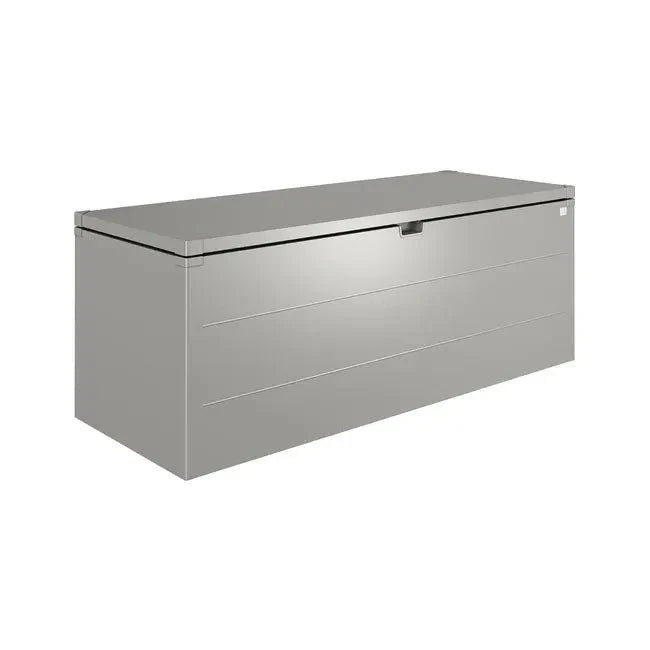 Biohort – StyleBox baúl metálico de diseño para exterior Gris cuarzo metálico