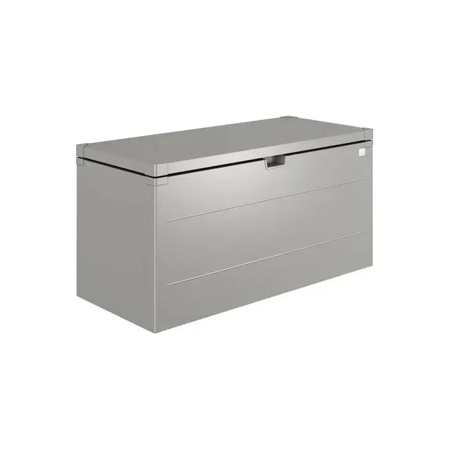 Biohort – StyleBox baúl metálico de diseño para exterior Gris cuarzo metálico