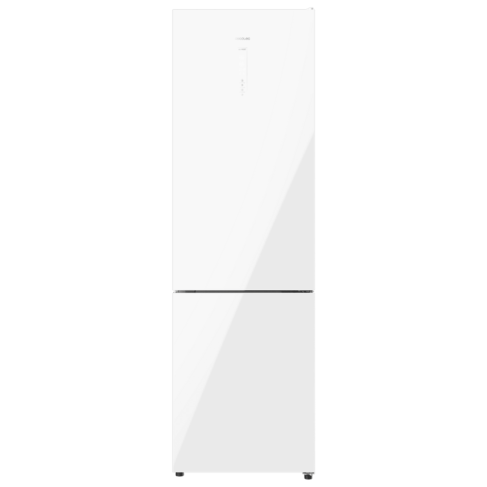 Frigorífico combinado de cristal Bolero CoolMarket 356 White Glass D Cecotec