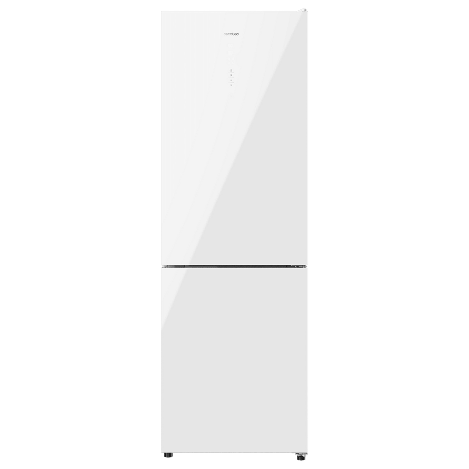 Frigorífico con congelador de cristal blanco Bolero CoolMarket Combi 322 White Cristal E Cecotec