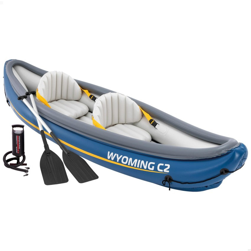 Intex Wyoming C2 Canoa Hinchable 2 Plazas con Remos