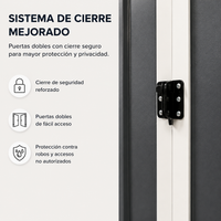 Caseta Metálica Exterior Con Puertas Dobles Abatibles 267,5 × 199 × 197 cm