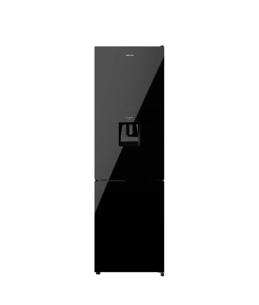 Frigorífico Combi Negro 250L, Inverter, No Frost, Clase D, Dispensador Agua de Cecotec