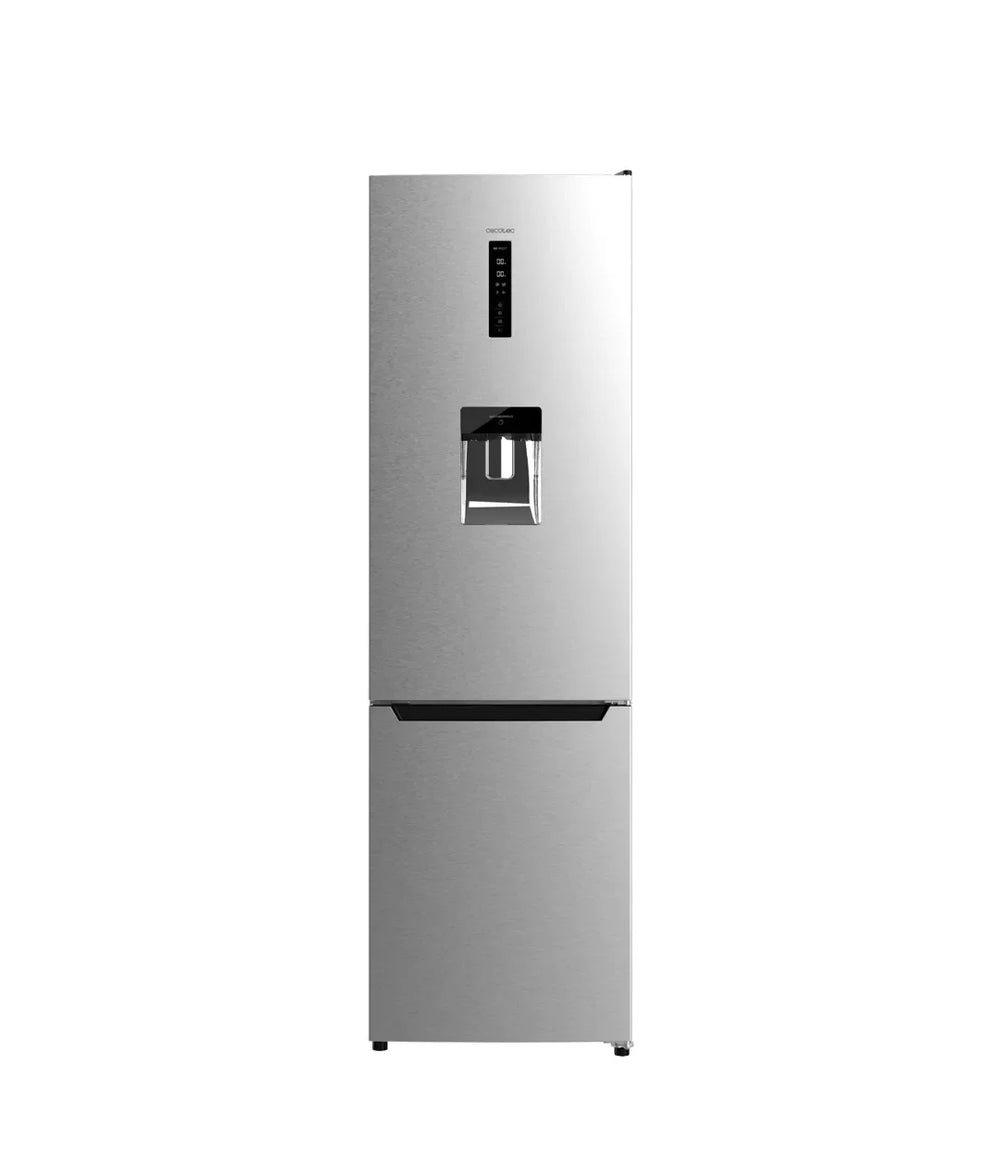 Frigorífico Combi Inox 322L: Eficiencia, No Frost y Dispensador de Agua de Cecotec
