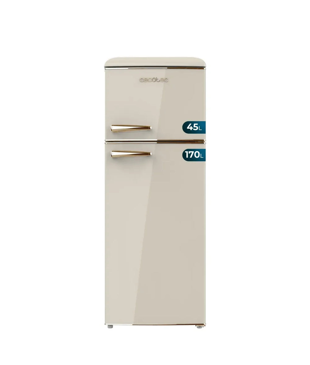 Frigorífico Retro 215L Beige E: Estilo, Eficiencia y Elegancia en tu Cocina de Cecotec