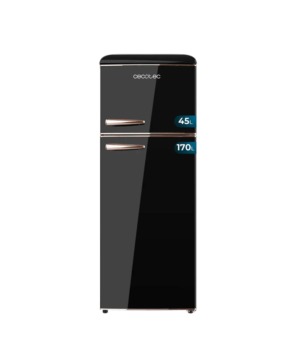 Frigorífico Retro 215L Negro: Estilo, Eficiencia y Funcionalidad Energética de Cecotec