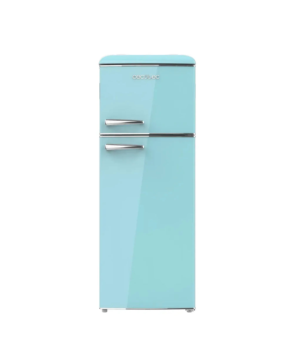 Frigorífico Retro 215L Azul con Ahorro Energético y Control de Temperatura de Cecotec
