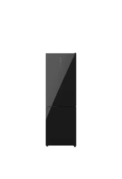 Frigorífico con congelador de cristal negro bolero coolmarket combi 322 black cristal e de Cecotec