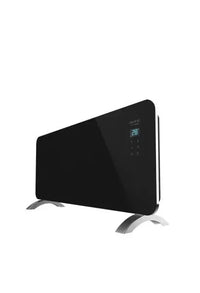 Radiador convector de cristal con pies y wifi de color negro ready warm 6770 crystal connection de Cecotec