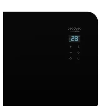 Radiador convector de cristal con pies y wifi de color negro ready warm 6770 crystal connection de Cecotec