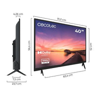 Televisión LED 40 pulgadas Full HD 0 Series 0040 con Dolby Sintonizador DVB y altavoces de 16W de Cecotec