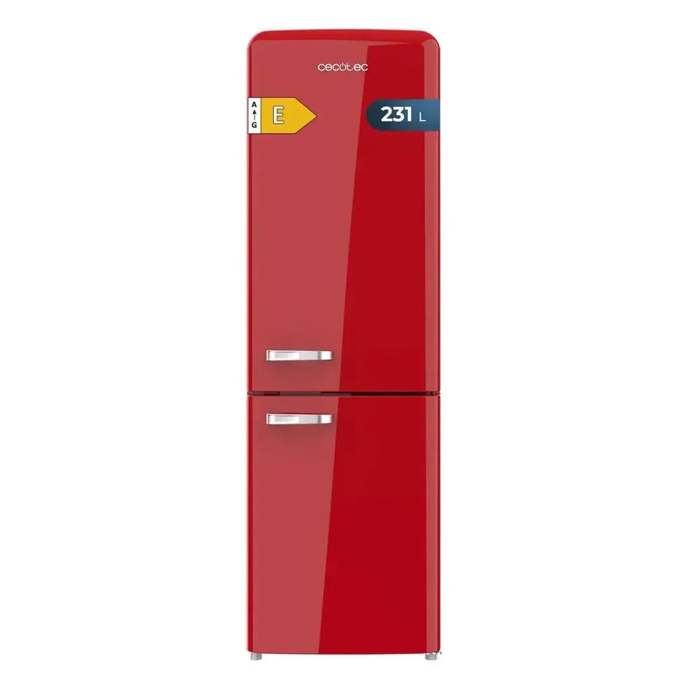 Frigorífico Combi Retro Rojo Bolero CoolMarket 231L No Frost 176cm con Modo Fast Cooling y Multi Air Flow de Cecotec