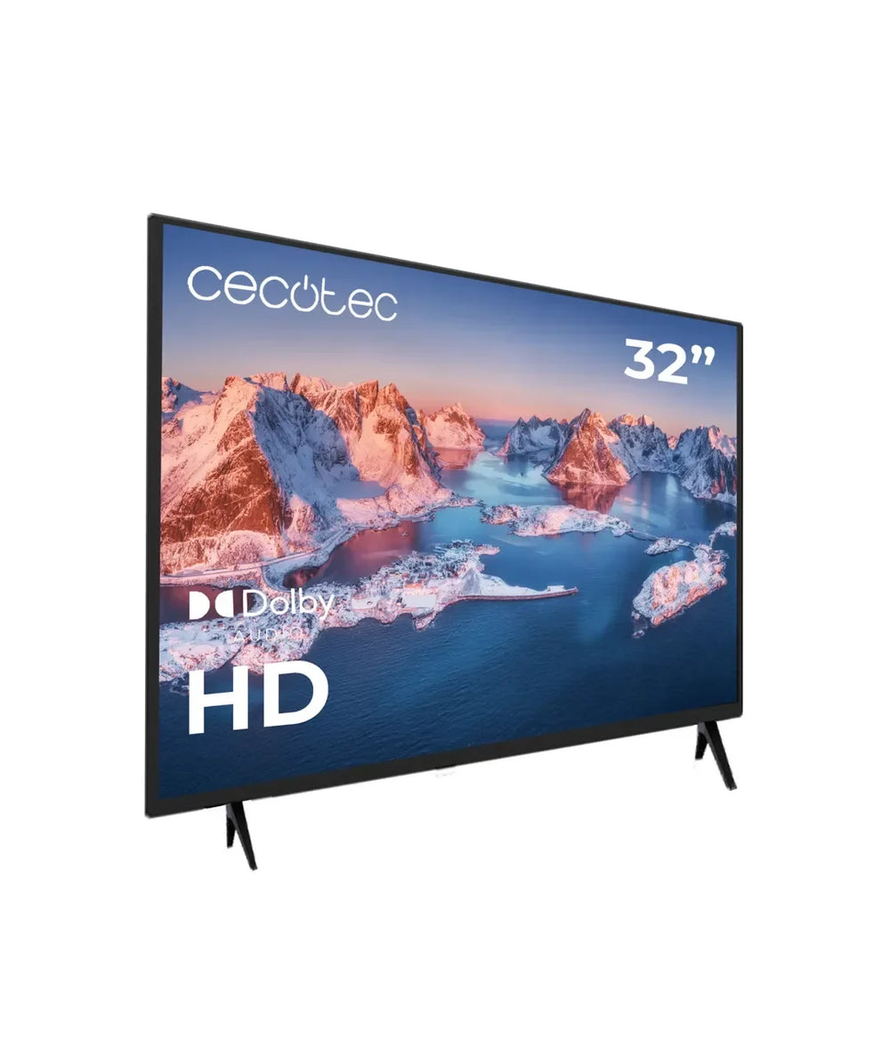 Televisor LED 32 pulgadas HD con Dolby y memoria flash para disfrutar al máximo de tus series favoritas de Cecotec