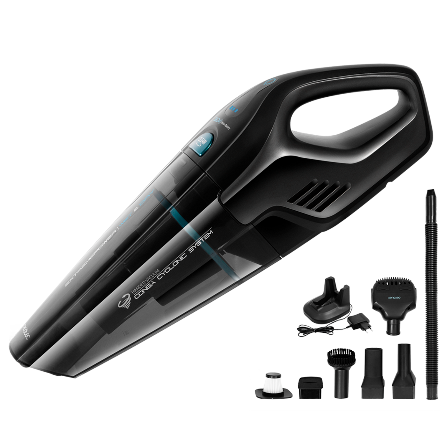 Cecotec Conga Immortal ExtremeSuction 22,2 Animal Hand Aspirador de Mano Inalámbrico 25 Minutos