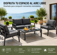 Conjunto de Jardín Antracita 4 Piezas