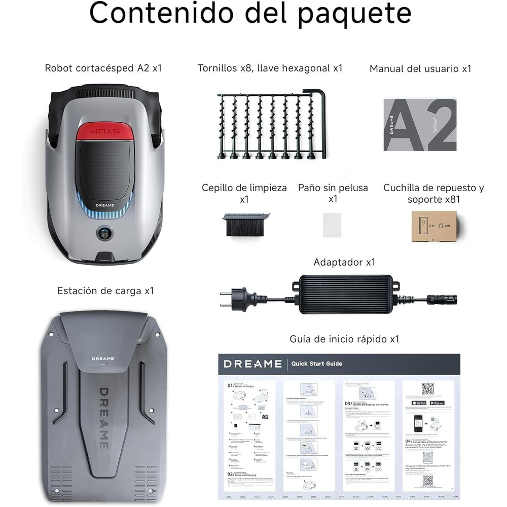 Dreame – A2 3000 robot cortacésped sin cable perimetral