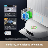 Dreame – Aqua10 Ultra Roller Complete Robot aspirador y fregasuelos blanco con base automática para hogar