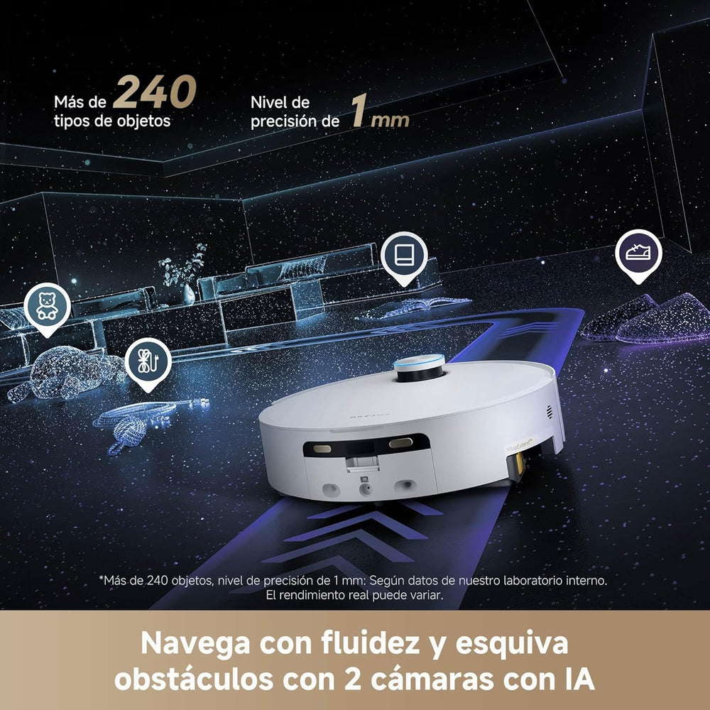 Dreame – Aqua10 Ultra Track Robot aspirador y fregasuelos blanco con base automática para hogar