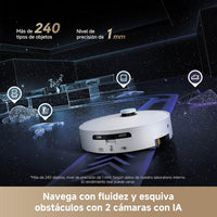 Dreame – Aqua10 Ultra Track Robot aspirador y fregasuelos blanco con base automática para hogar