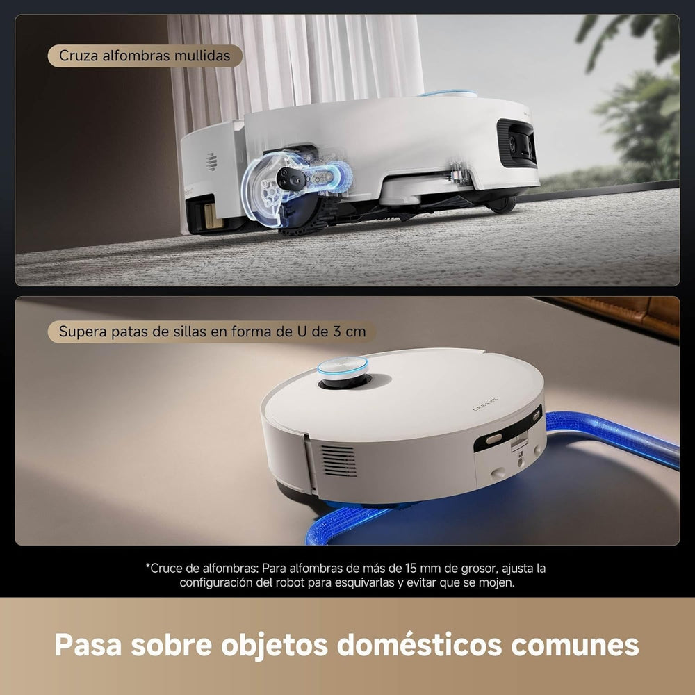 Dreame – Aqua10 Ultra Track Robot aspirador y fregasuelos blanco con base automática para hogar