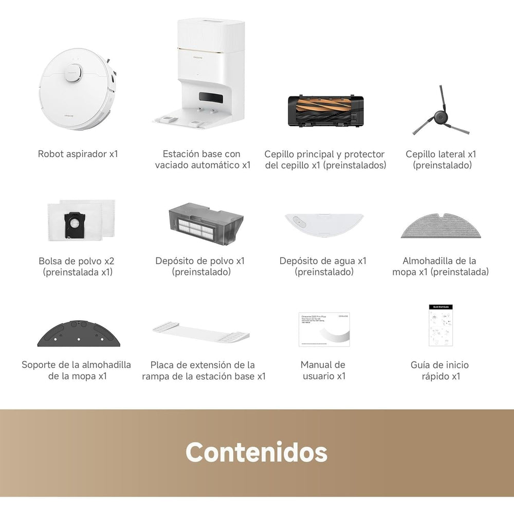 Dreame – D20 Pro Plus robot aspirador blanco