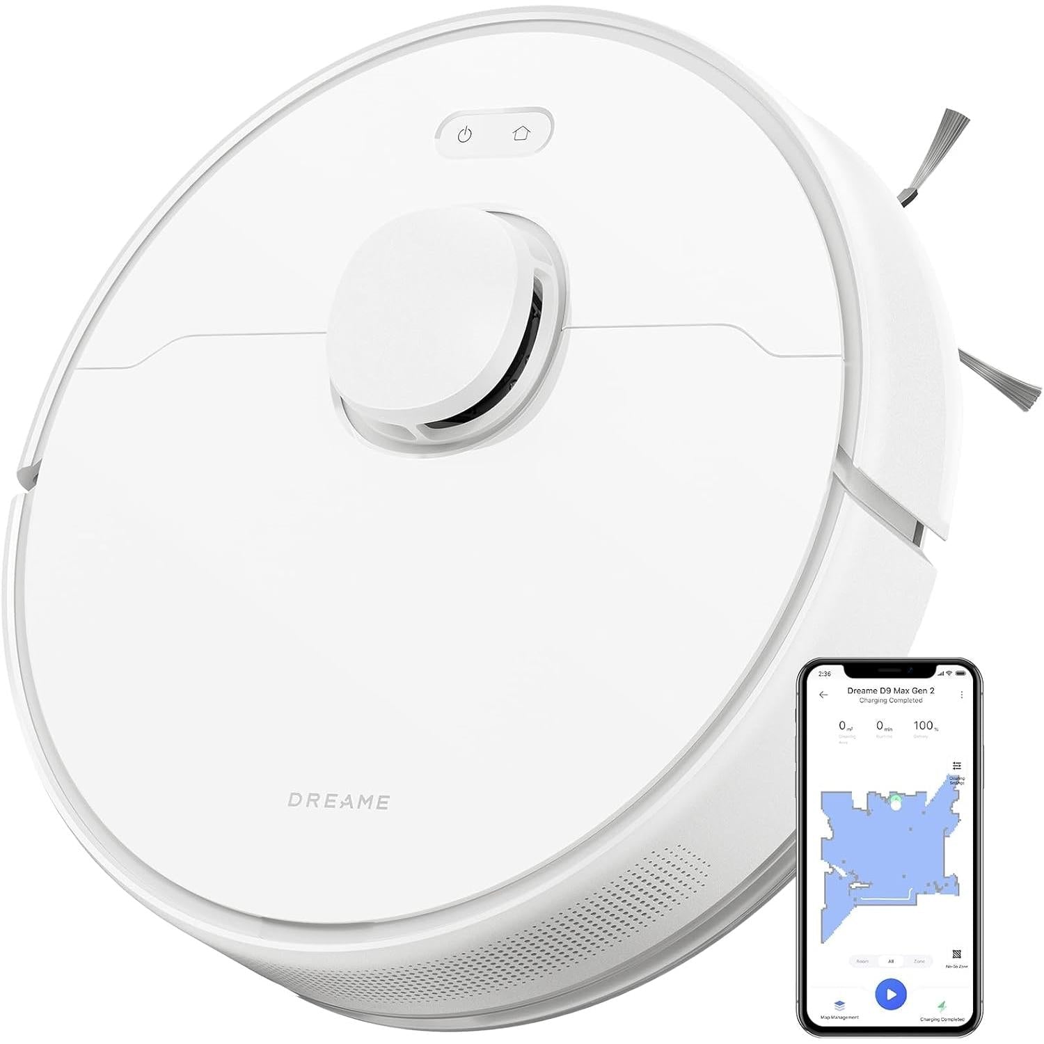 Dreame – D9 Max Gen 2 Robot aspirador blanco para hogar