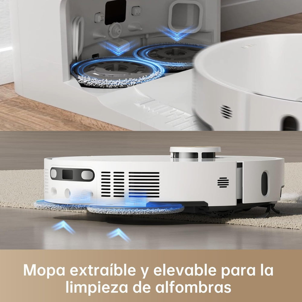 Dreame – X40 Ultra Complete Robot aspirador y fregasuelos blanco con base automática y navegación inteligente para hogar