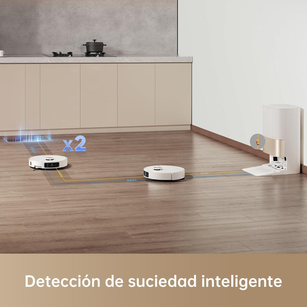 Dreame – X40 Ultra Complete Robot aspirador y fregasuelos negro con base automática y navegación inteligente para hogar