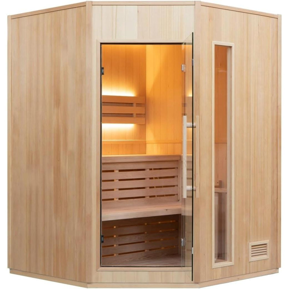 France Sauna - Zen 3 Corner Sauna tradicional de vapor
