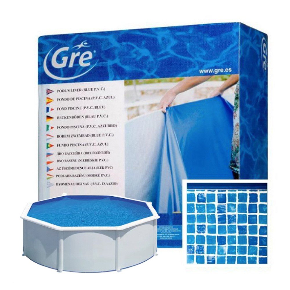 Gre - Liner gresite para piscina de acero redonda de 132 CM de altura