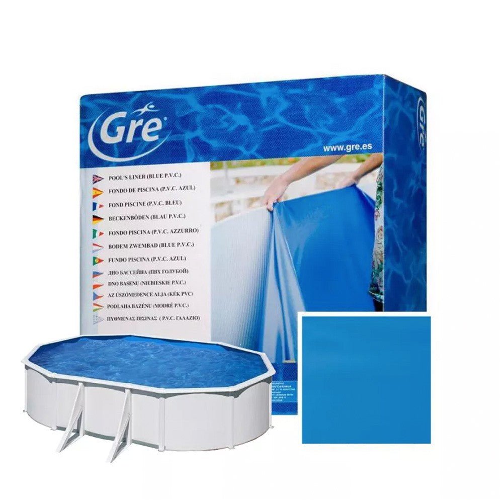 Gre - Liner para piscina de acero ovalada de 120 CM de altura
