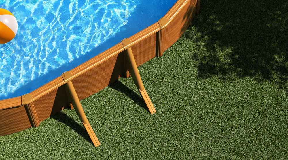 Piscina elevada imitación madera Gre Amazonia