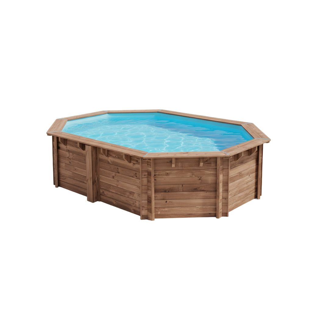 Piscina elevada de madera Gre Sunbay Bambu 535x335x130